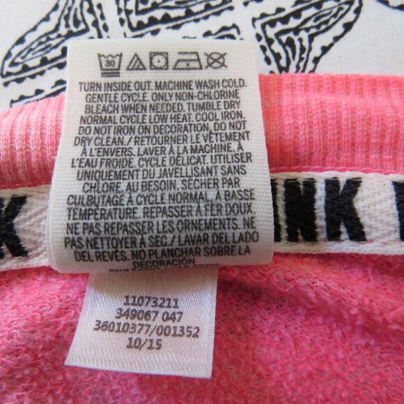 Victoria's Secret PINK Oversized Varsity Crew Fleece Small  EUC - Picture 8 of 9